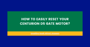 How to Easily Reset Your Centurion D5 Gate Motor