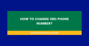 how to change srd phone number