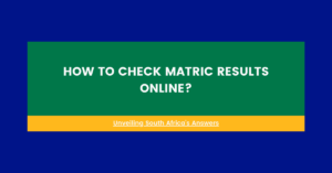 how to check matric results online