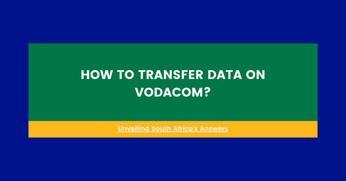 how to transfer data on vodacom