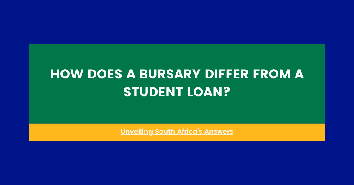 How Does A Bursary Differ From A Student Loan