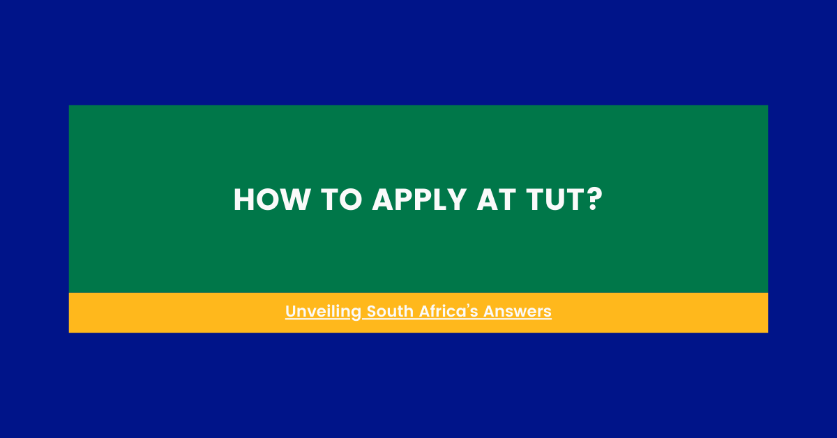 How to Apply at TUT