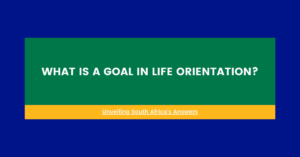 What Is A Goal In Life Orientation